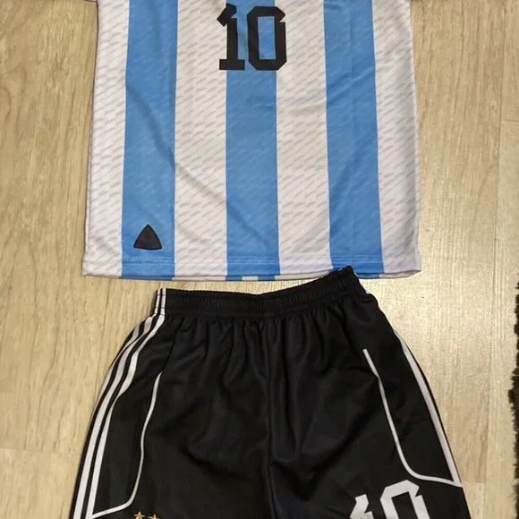 NEW MESSI #10 Team Argentina Uniform Jersey/Short Set Sizes Availables